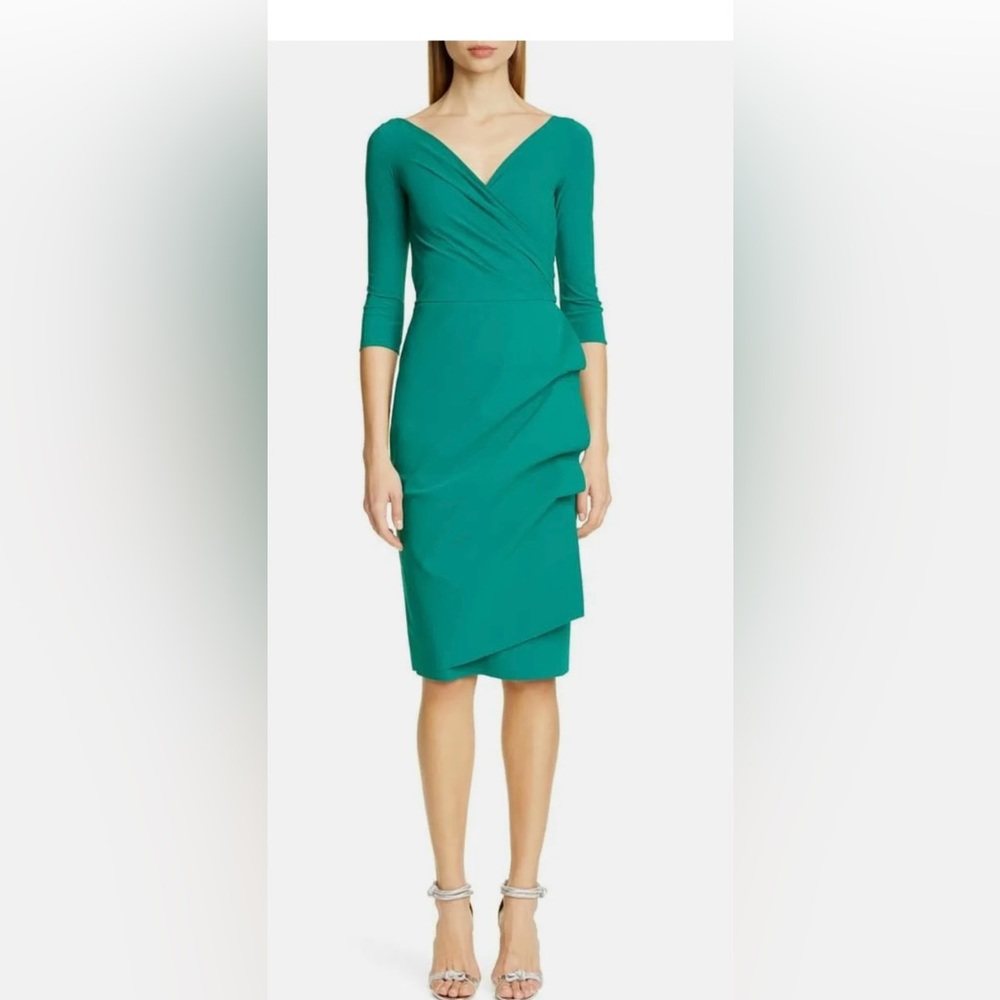 Chiara boni dress , color green forest, size 10 , new with tags